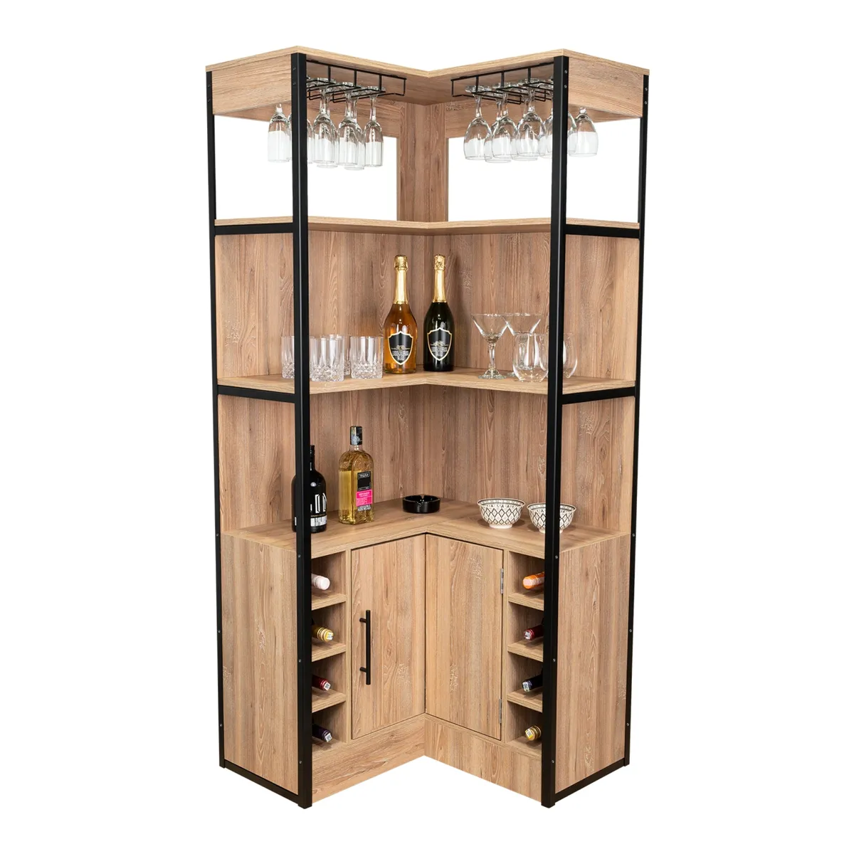 TUHOME - Bar Esquinero 1 Puerta 8 Botelleros Fm-005C - Cafe Claro