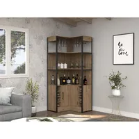 Bar Esquinero 1 Puerta 8 Botelleros Fm-005C - Cafe Claro