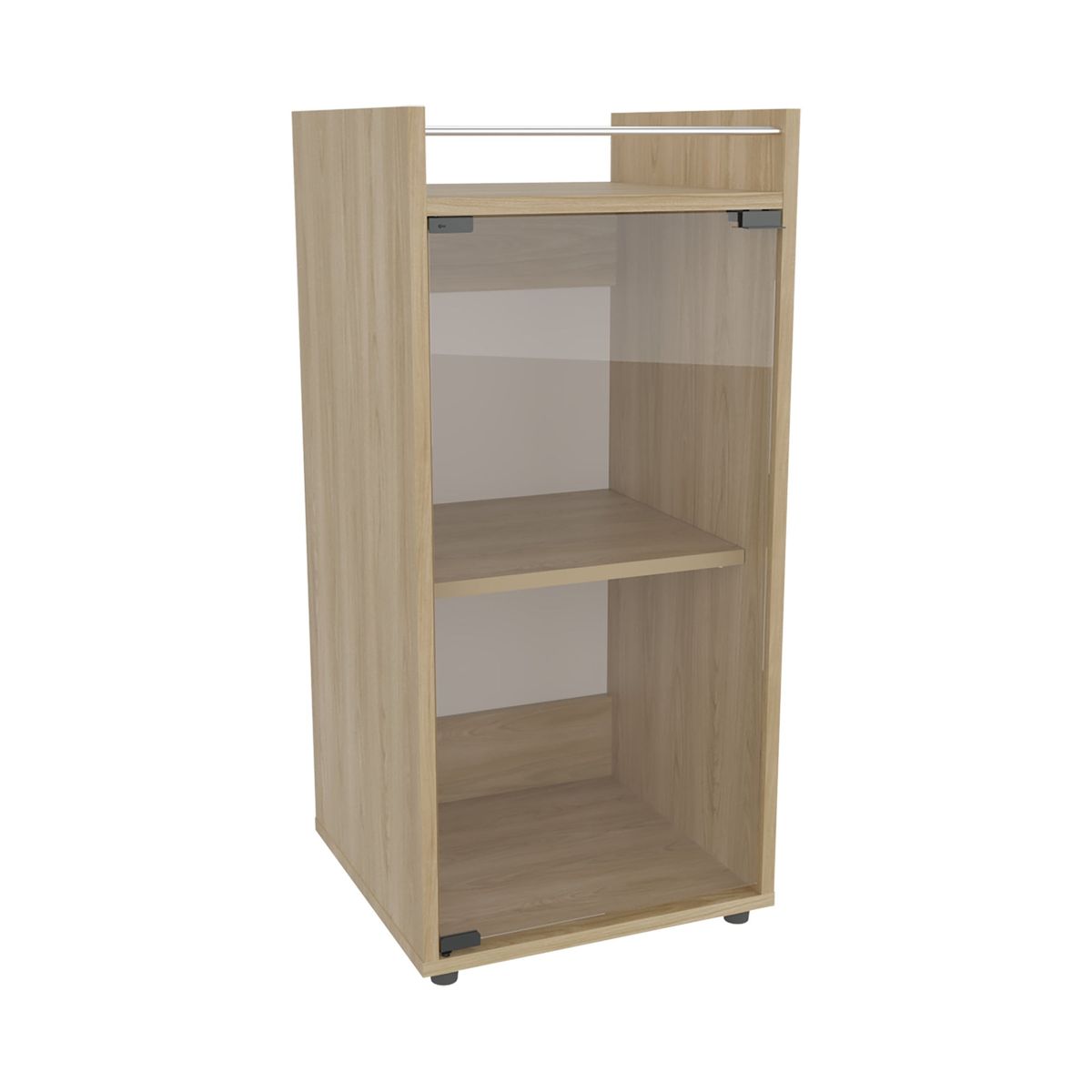 TUHOME - Bar Bajo Theba 1 Puerta Vidrio 813X381X376 Cm Fresno