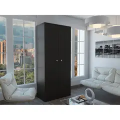 TUHOME - Bar Alto Malbec 2 Puertas Amplio Espacio Wengue Con Portacopas