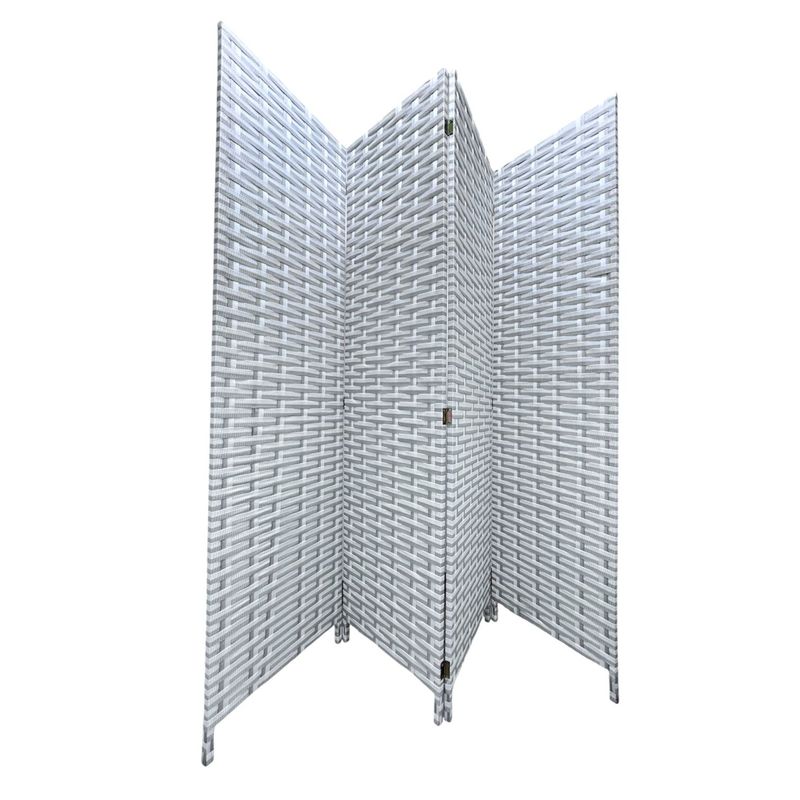 OEM - Biombo De Madera Resistente 4 Paneles Grey 180cmx180cm
