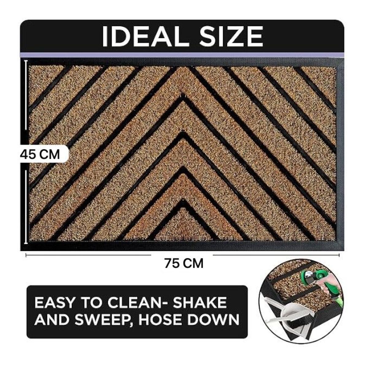 OEM - Alfombra De Entrada Rustica Hogar Limpiapiés 75x45cm