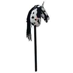 GENERICO - Caballo de Madera Con Sonido Blanco con Manchas