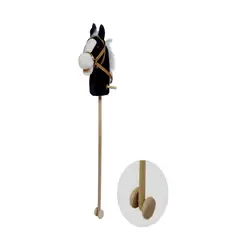 GENERICO - Caballo Bastón de Madera con Sonido Negro