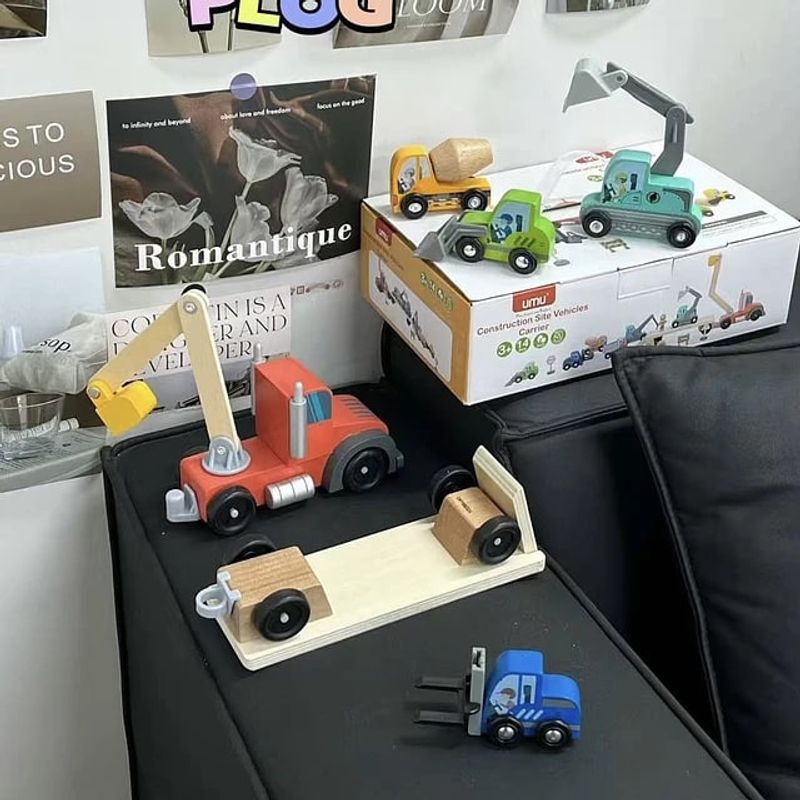 GENERICO - Rompecabezas De Madera Vehículos De Construcción