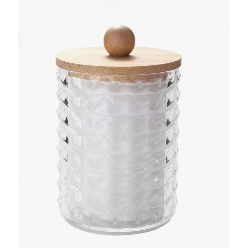 OEM - Caja De Hisopo Algodon Bombonera Decoracion Vidrio Cristal