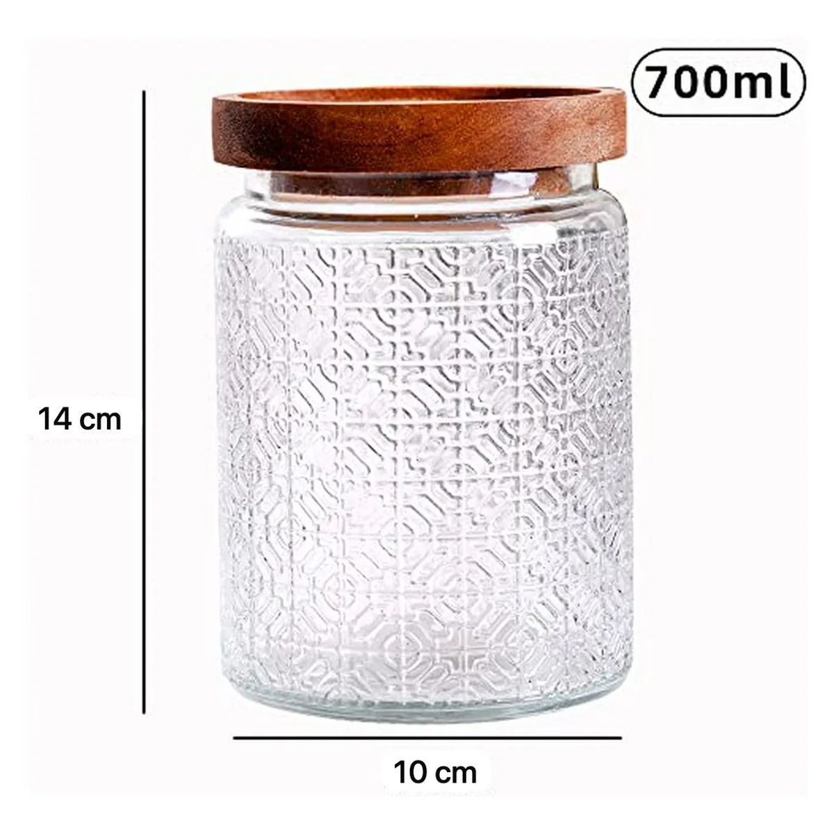 OEM - Frasco De Vidrio Tarro Cocina Caramelero Bombonero Vidrio Re