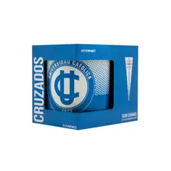 PONTIFICIA UNIVERSIDAD CATOLICA DE CHILE - Tazon Ceramica 325ml U Católica Fanaticos Futbol Con Caja Color Azul