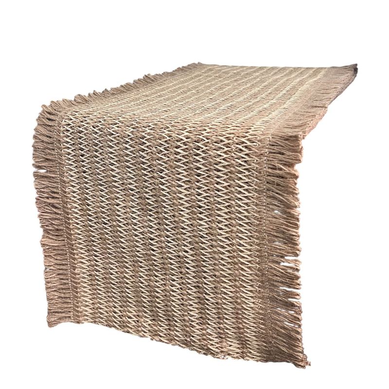 OEM - Mantel Camino De Mesa Rectangular Lino Mimbre 146x31cm