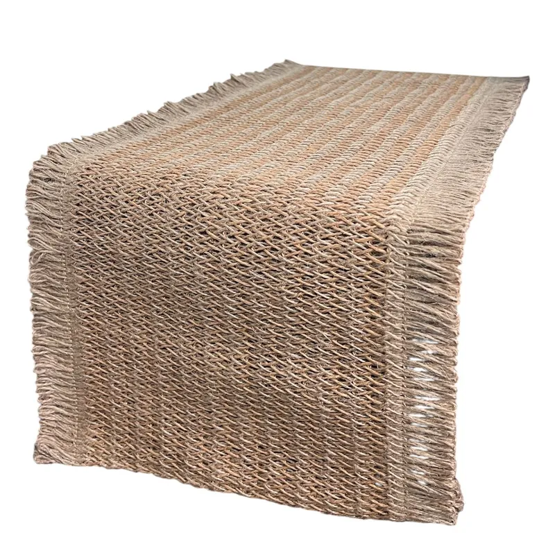 OEM - Mantel Camino De Mesa Rectangular Lino Mimbre 146x31cm