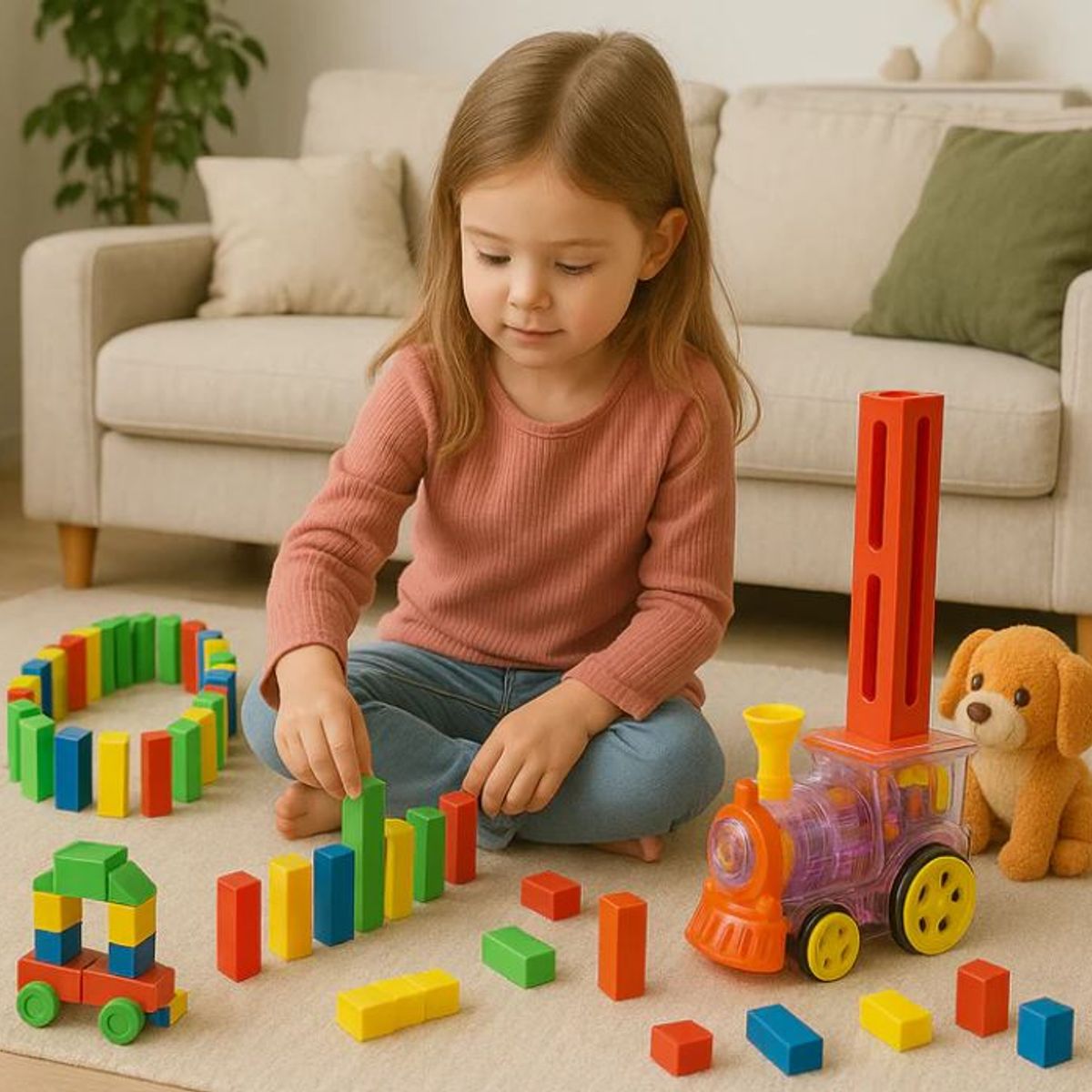 GENERICO - Tren Domino Didactico Juguete