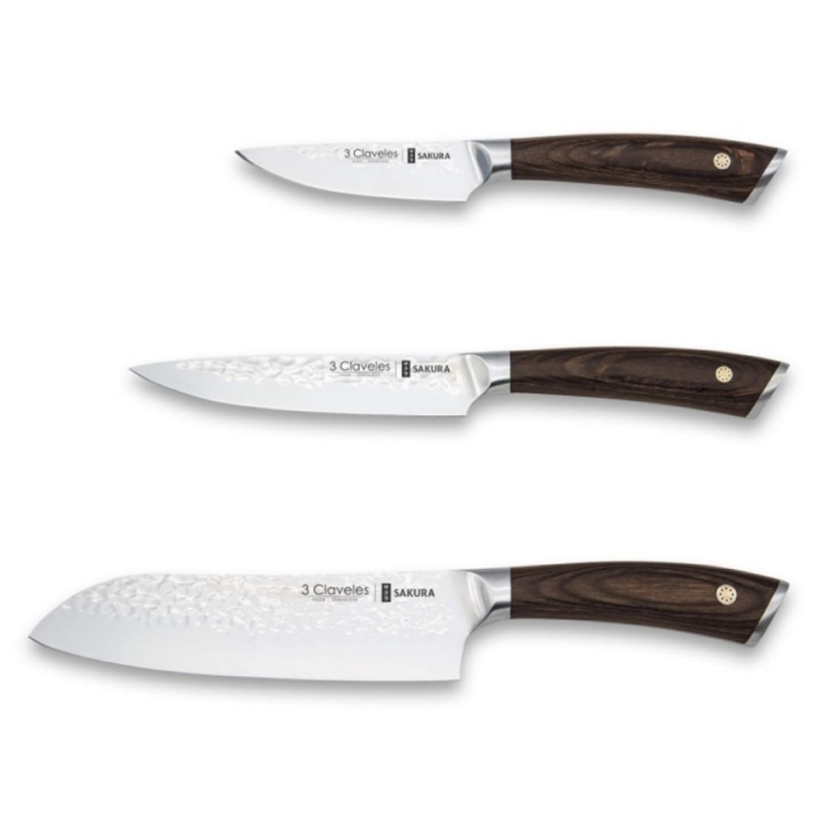3 CLAVELES - Cuchillo Sakura Cocinero JGO3 Pzas