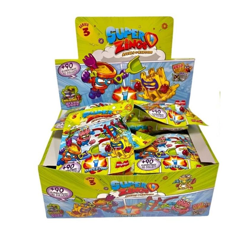 TIOZONEY - Superzings Serie 3 Caja 24 Personajes Originales Rivals of kaboom