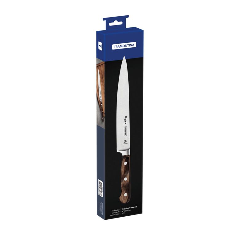Cuchillo Century Wood Hoja Acero Inoxidable Utility 8 Pulgadas