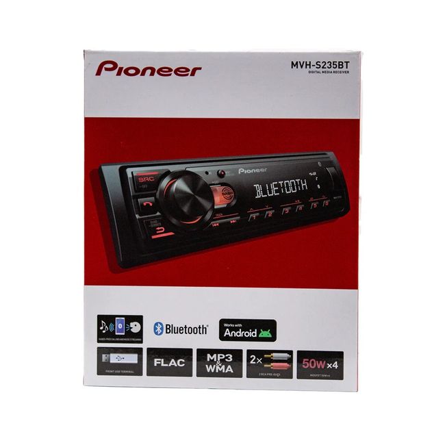 PIONEER - RADIO PARA AUTO PIONEER MVHS-235BT NEGRO CON ROJO