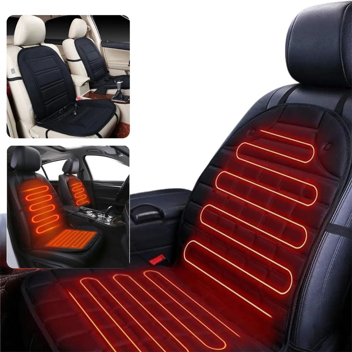 MOVI - Funda Calienta Asiento Para Auto Calefactor 12v Universal