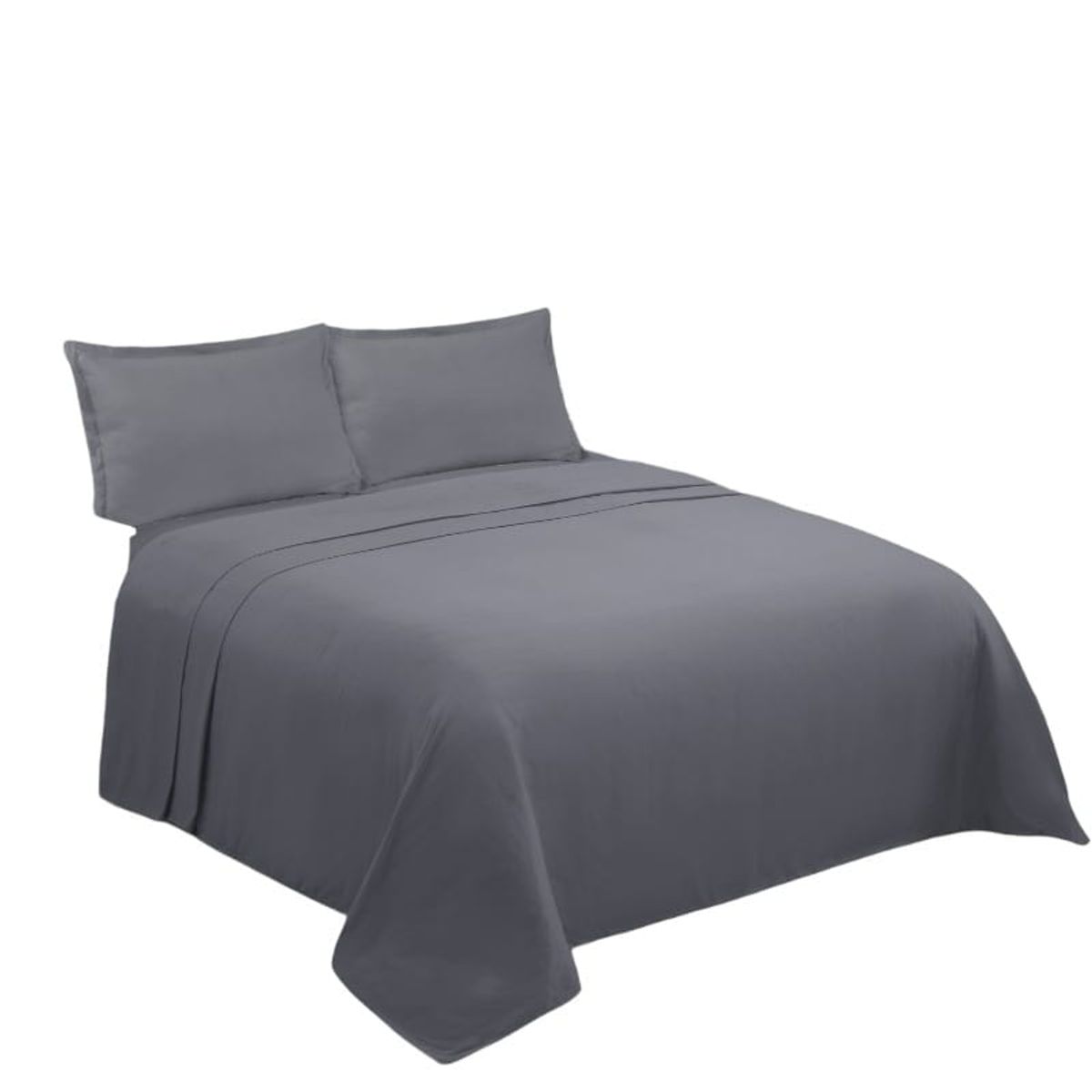 GENERICO - Juego de Sabanas 1.5 Plazas. 3 Piezas. Color Gris OscuroTFS004