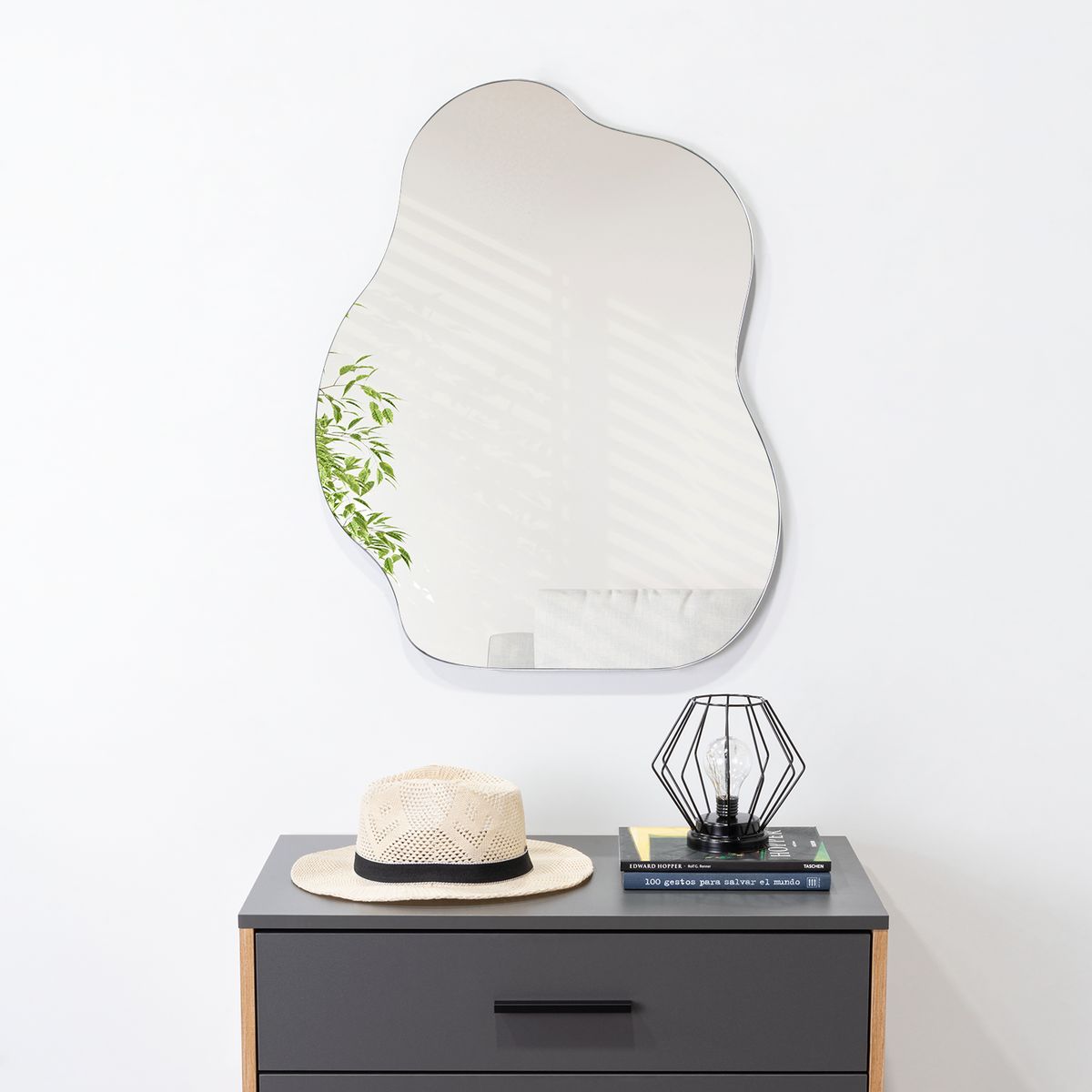 TUHOME - Espejo London 70x55 Cm Diseño Irregular