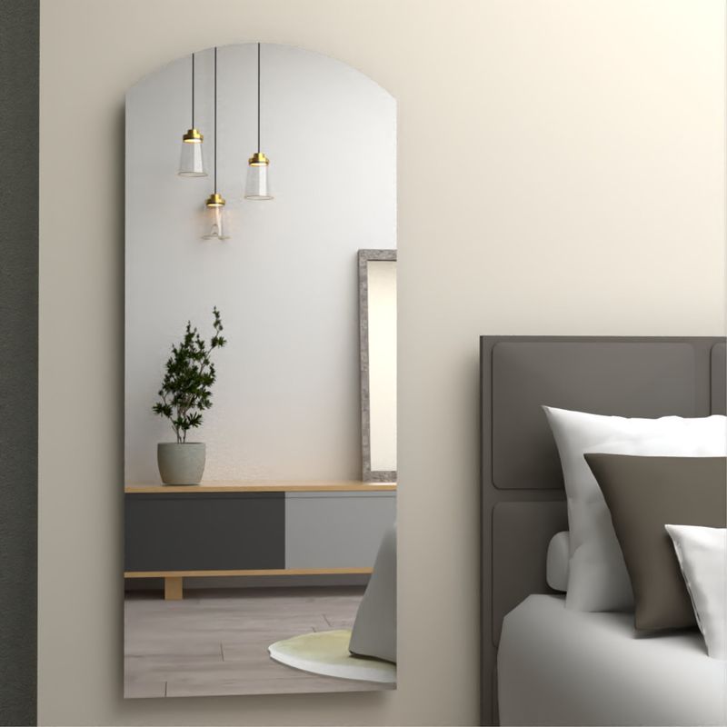 TUHOME - Espejo Oporto Rectangular 130x50 Cm Superior Ovalado