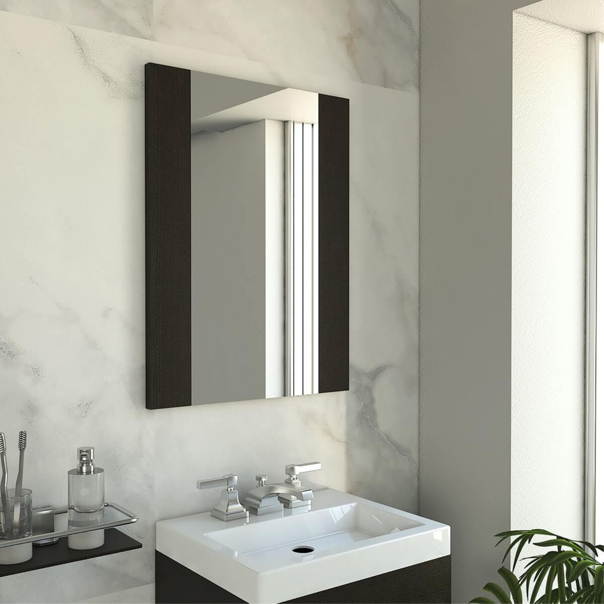 TUHOME - Espejo Rectangular 60x45x18 cm