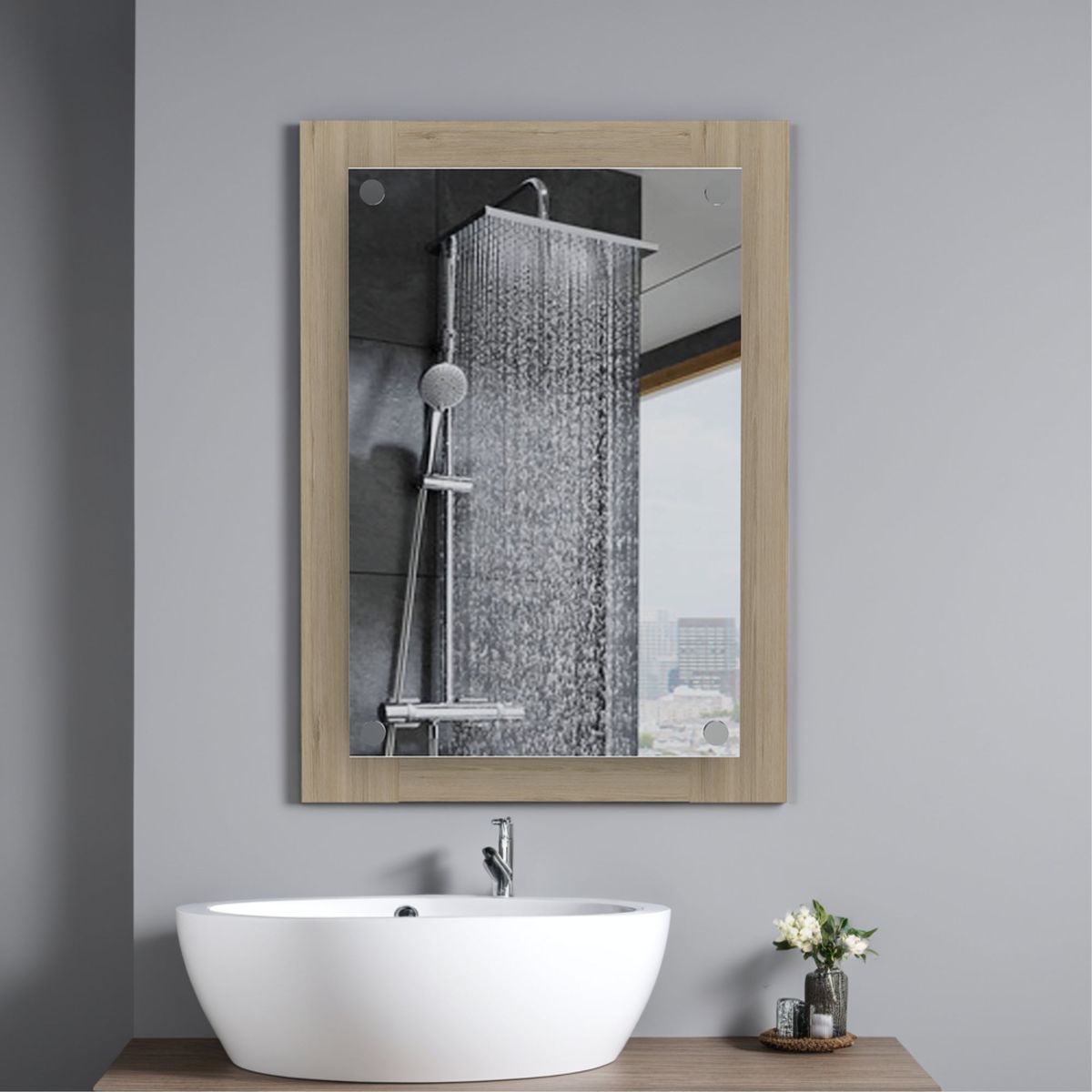 TUHOME - Espejo Rectangular 70x50.2x3.9 cm