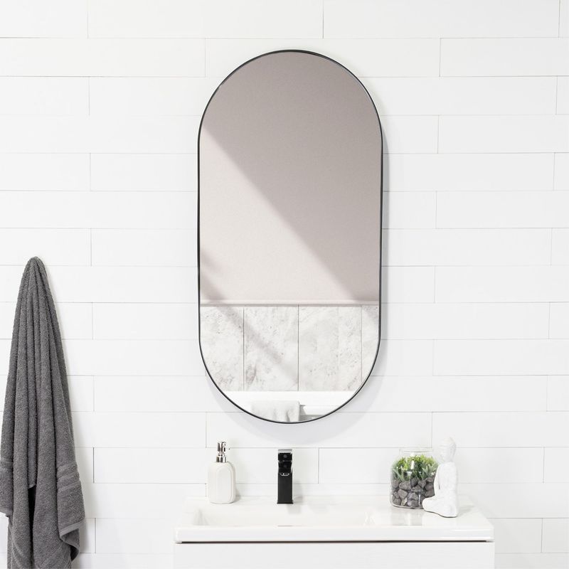 TUHOME - Espejo Lukman Rectangular Marco Metalico 100x50 Cm