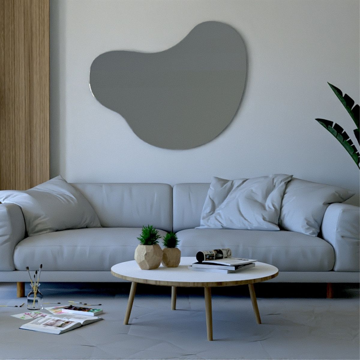 TUHOME - Espejo Irregular 90x110 Cm Otto