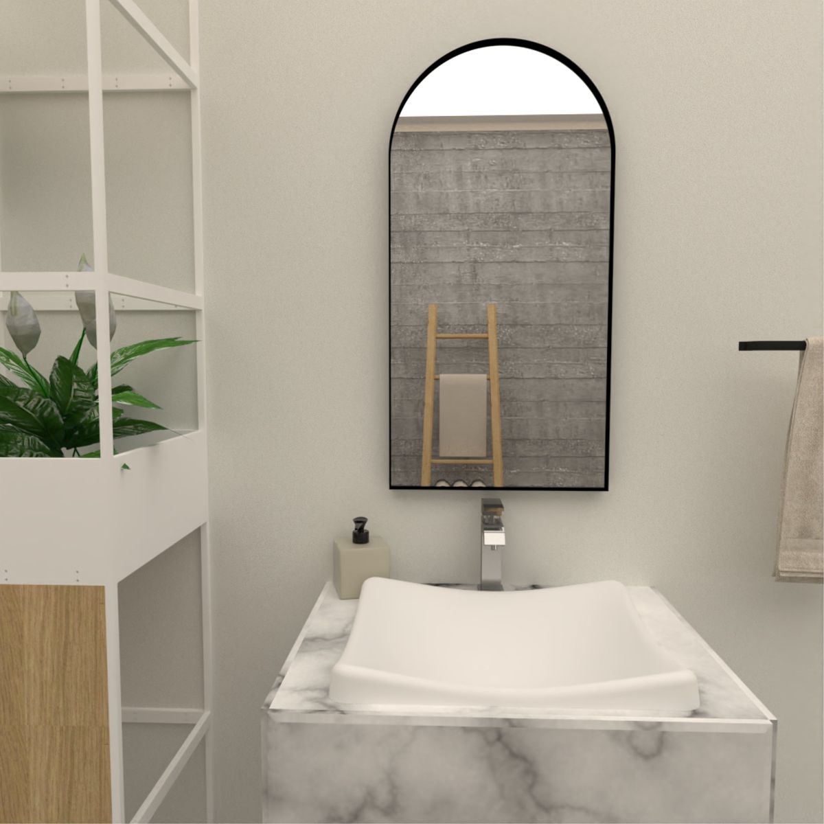 TUHOME - Espejo Rectangular 80x40x3.5 cm