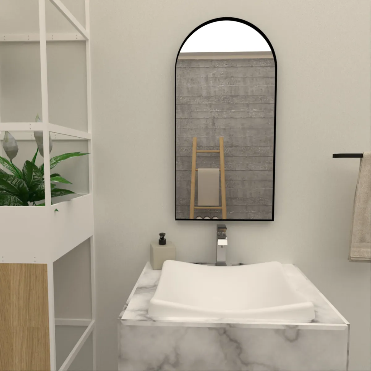 TUHOME - Espejo Rectangular 80x40x3.5 cm