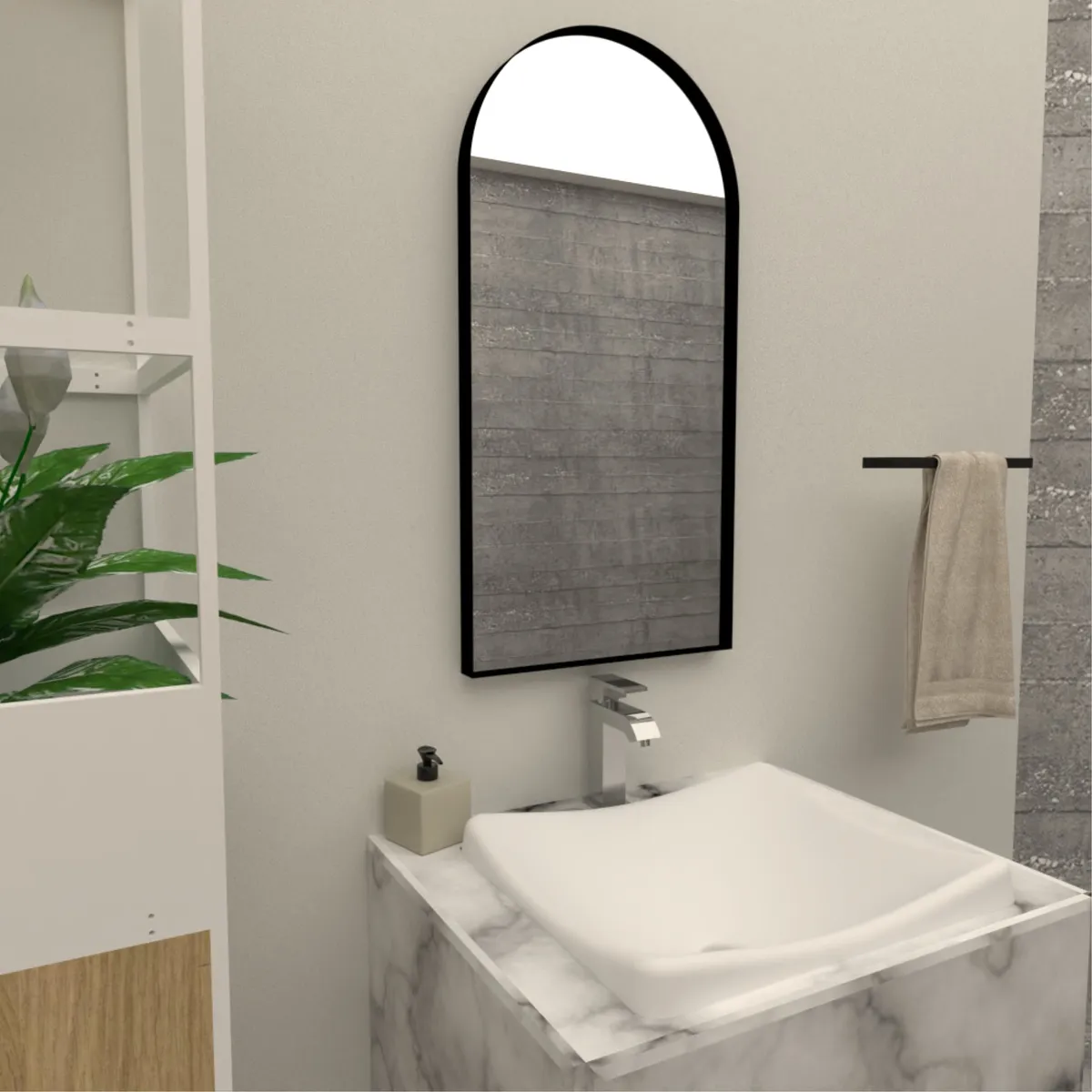 TUHOME - Espejo Rectangular 80x40x3.5 cm