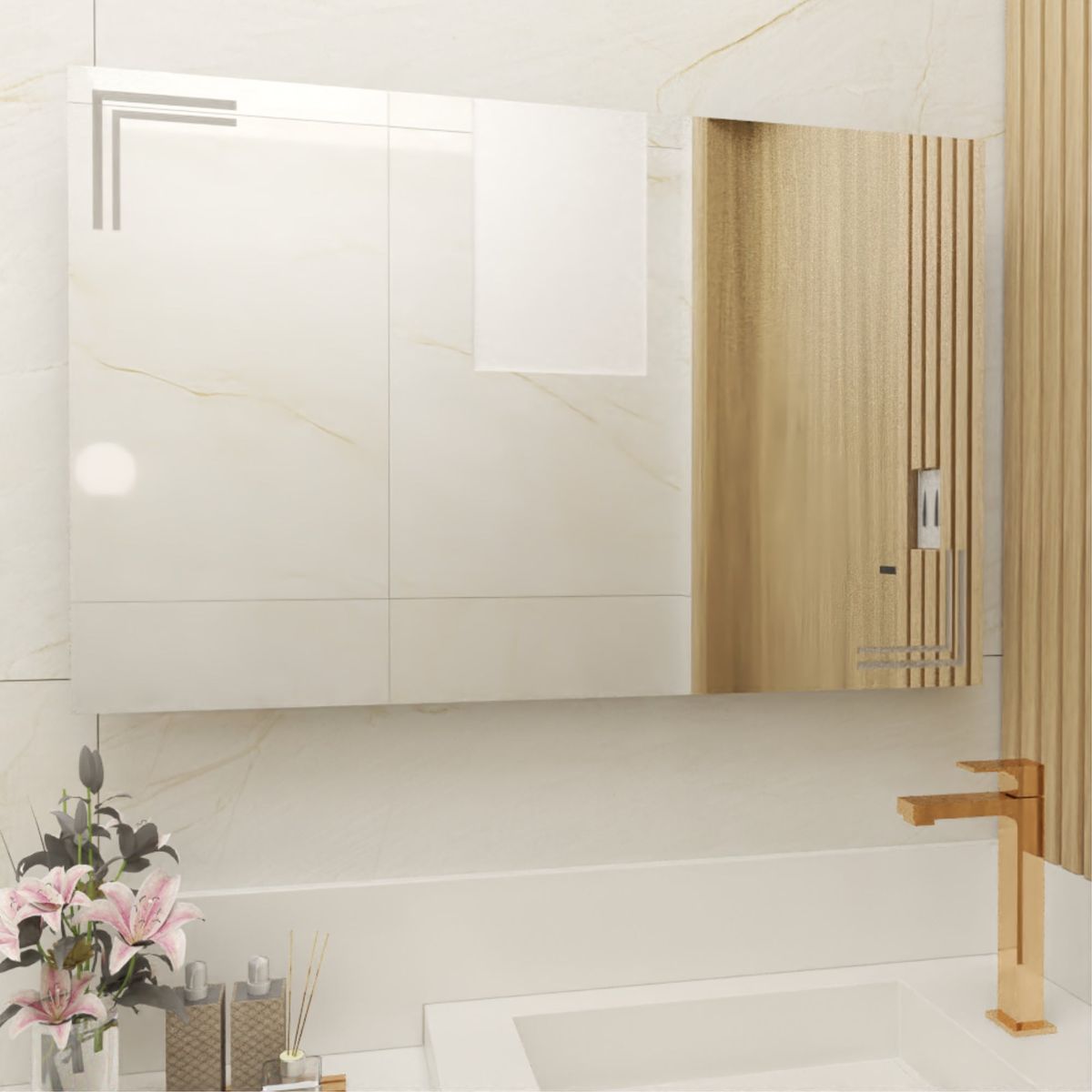 TUHOME - Espejo Rectangular 70x110x1.9 cm