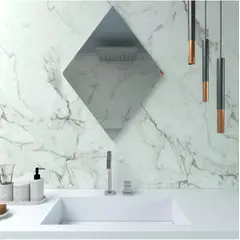 TUHOME - Espejo Serrano En Forma De Rombo 80x60 Cm