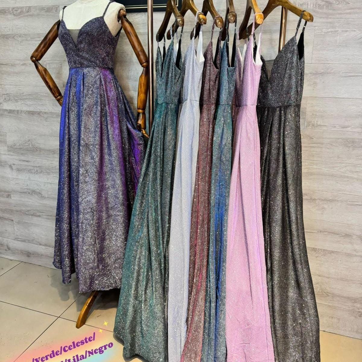 LUNA - Vestido De Fiesta Anahi Con Brillos