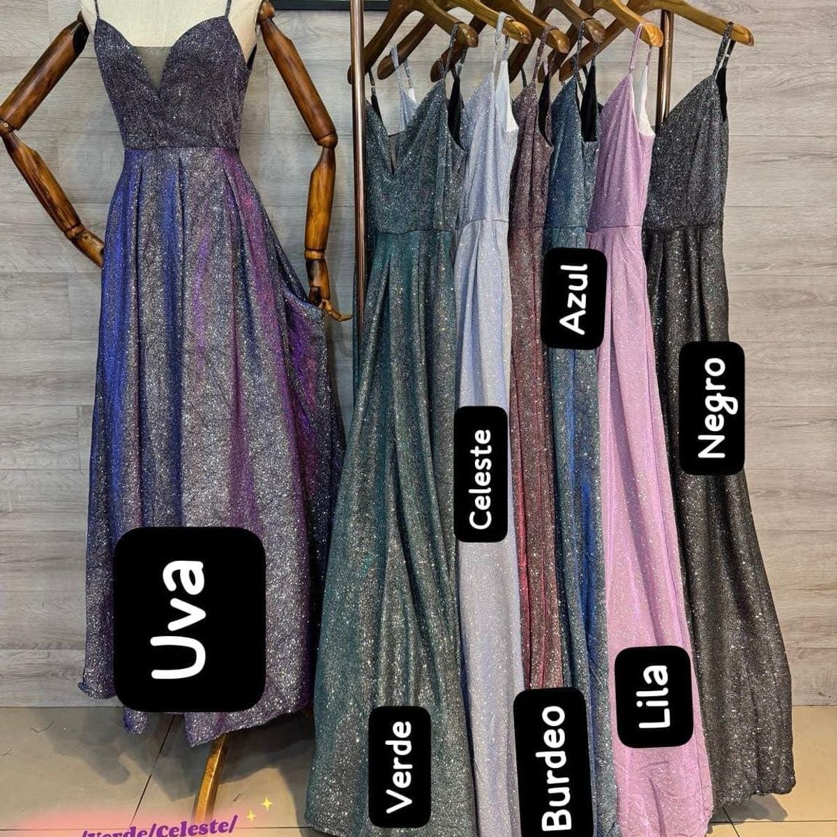 LUNA - Vestido De Fiesta Anahi Con Brillos