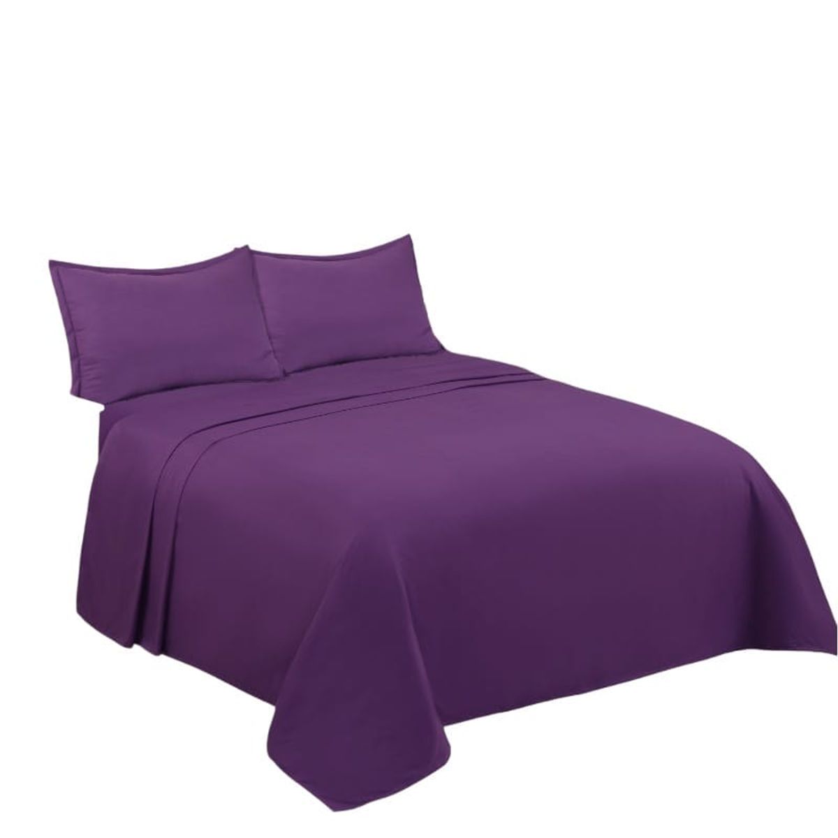 GENERICO - Juego de Sabanas King. 4 Piezas. Color Morado TFS006