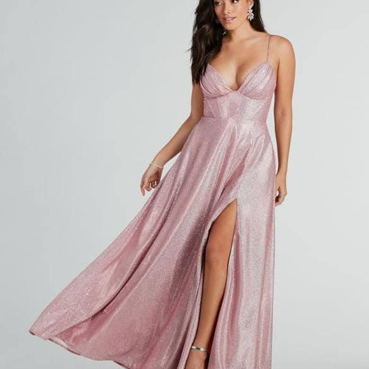 LUNA - Vestido Con Brillos De Fiesta Asia