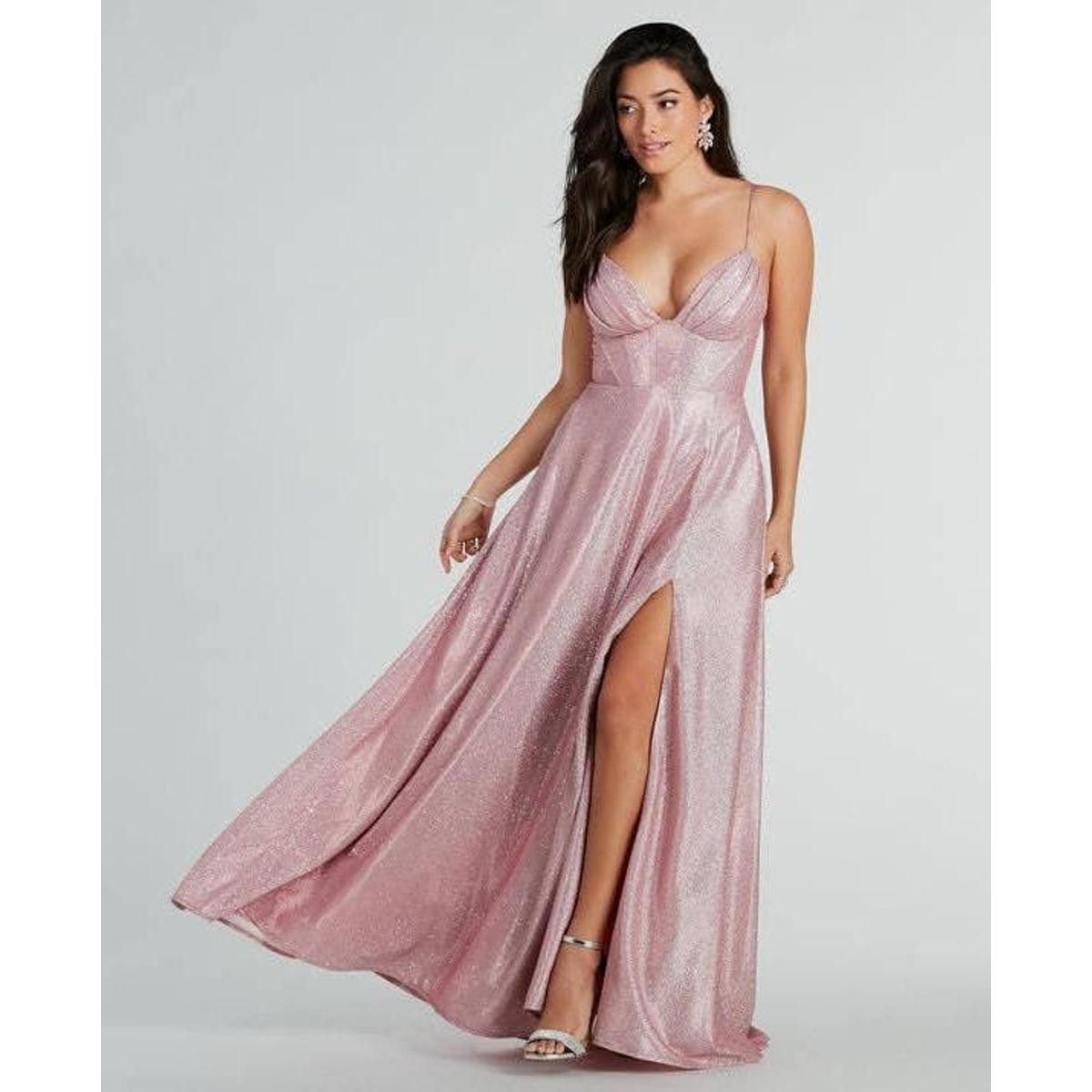 LUNA - Vestido Con Brillos De Fiesta Asia