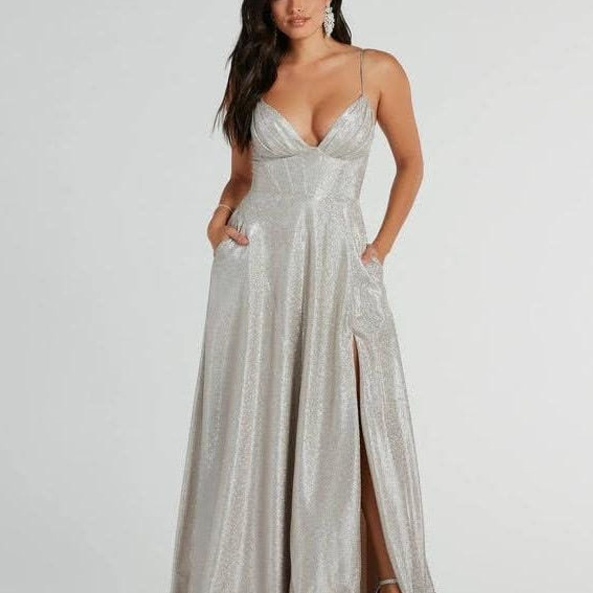 LUNA - Vestido Con Brillos De Fiesta Asia