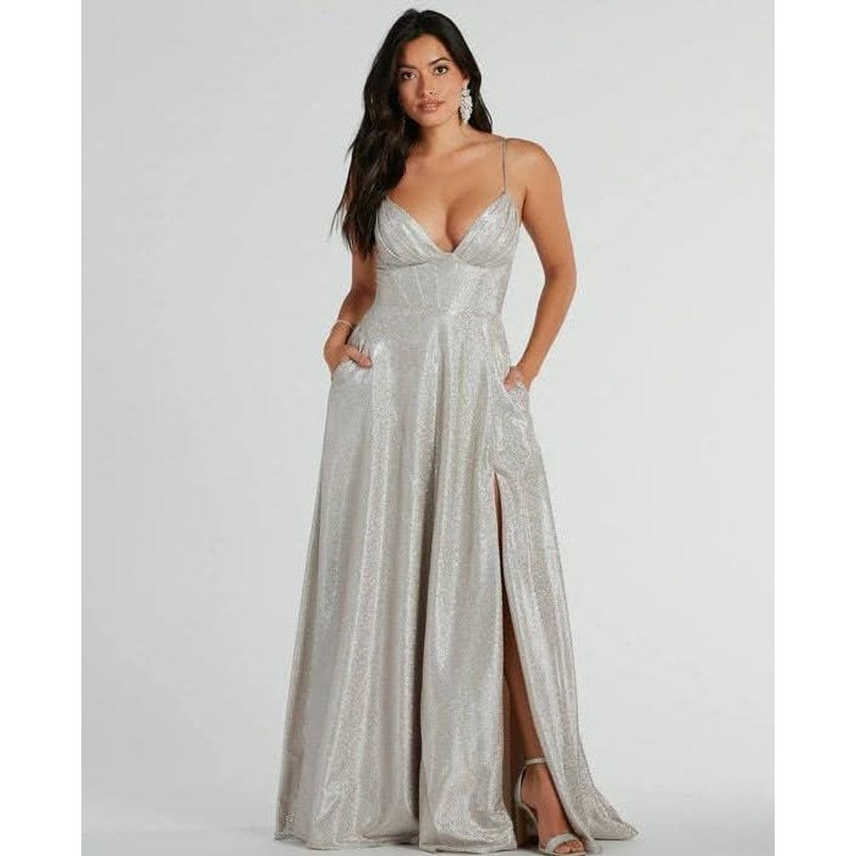 LUNA - Vestido Con Brillos De Fiesta Asia