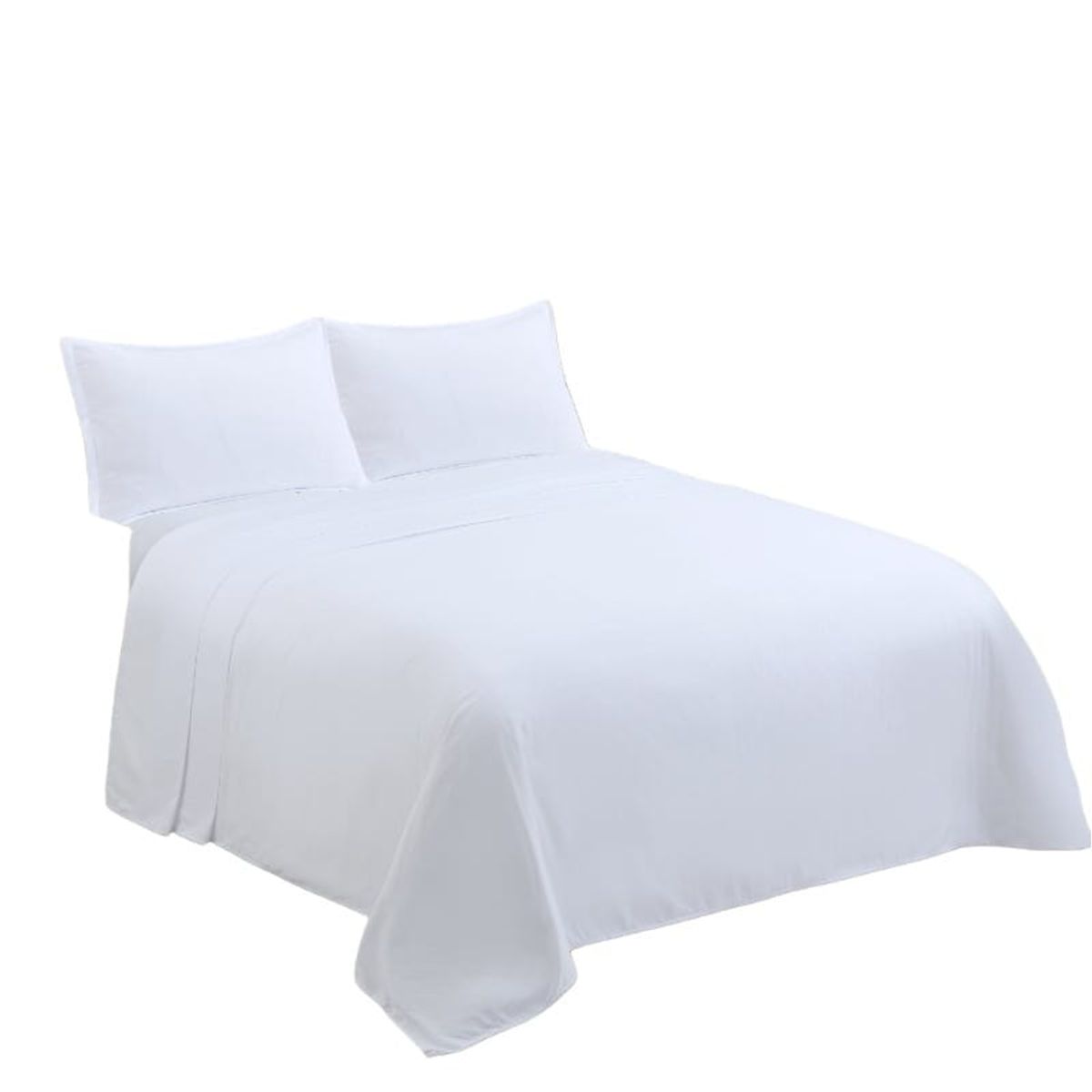 GENERICO - Juego de Sabanas King. 4 Piezas. Color Blanco TFS011