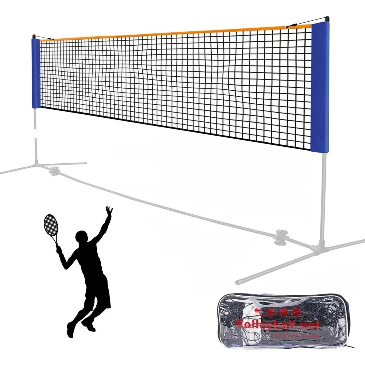 GENERICO - Red De Tenis Voleibol Y Badminton Con Bolso 3,1 M De Largo
