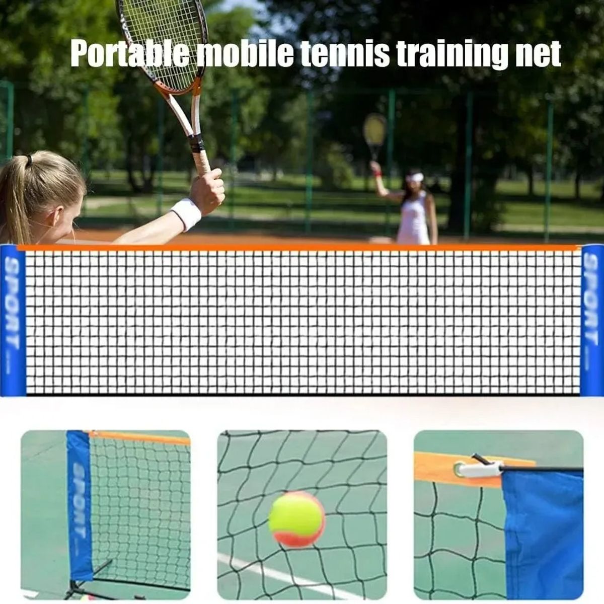 GENERICO - Red De Tenis Voleibol Y Badminton Con Bolso 3,1 M De Largo