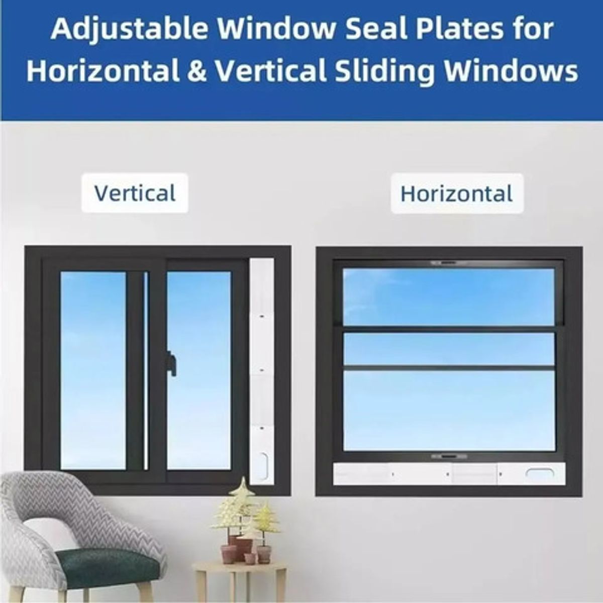 GENERICO - Sellado Ventana Aire Acondicionado Sello Ajustable Portátil