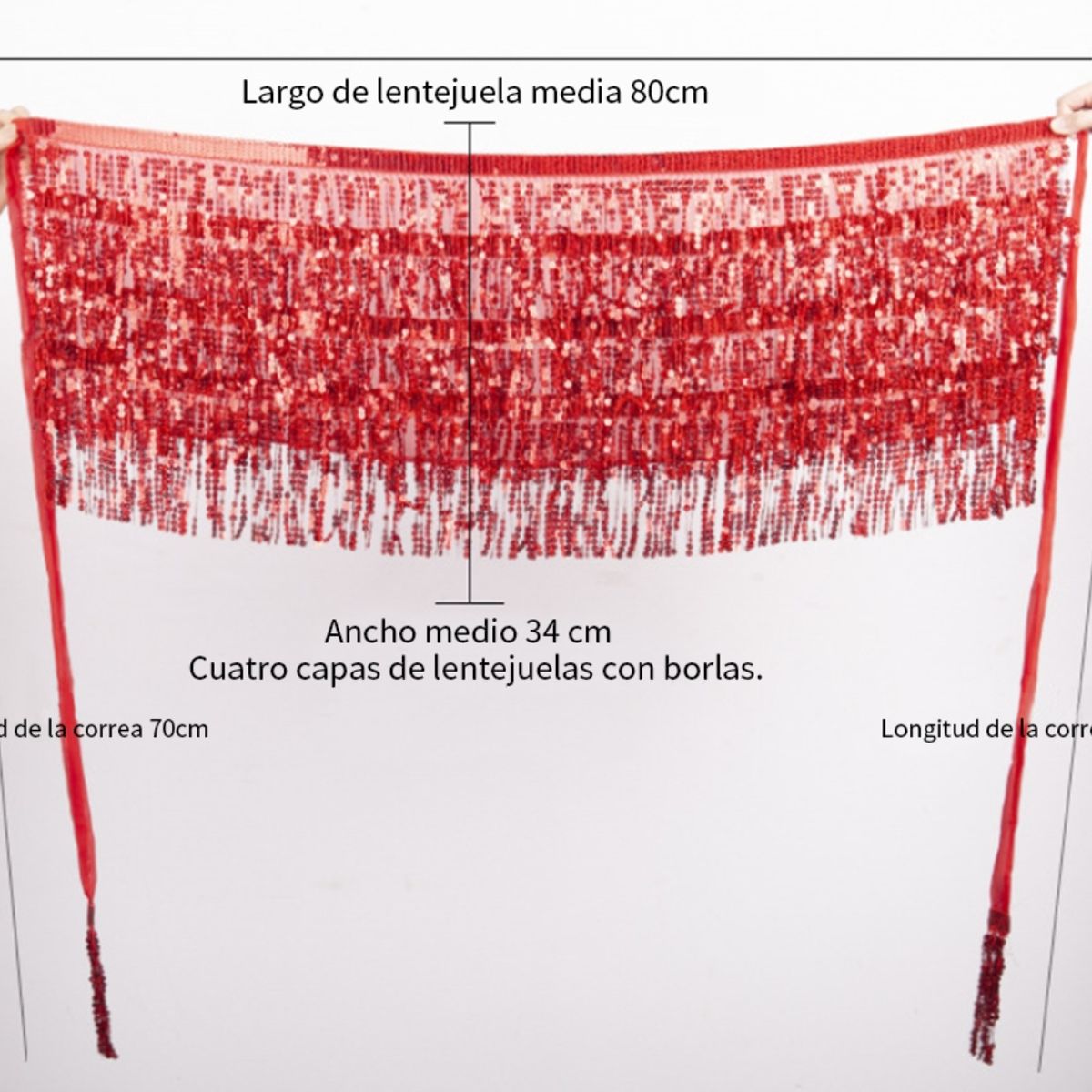 ATURE - Cadena De Cintura De Cuatro Capas Para Bailarina Del Vientre
