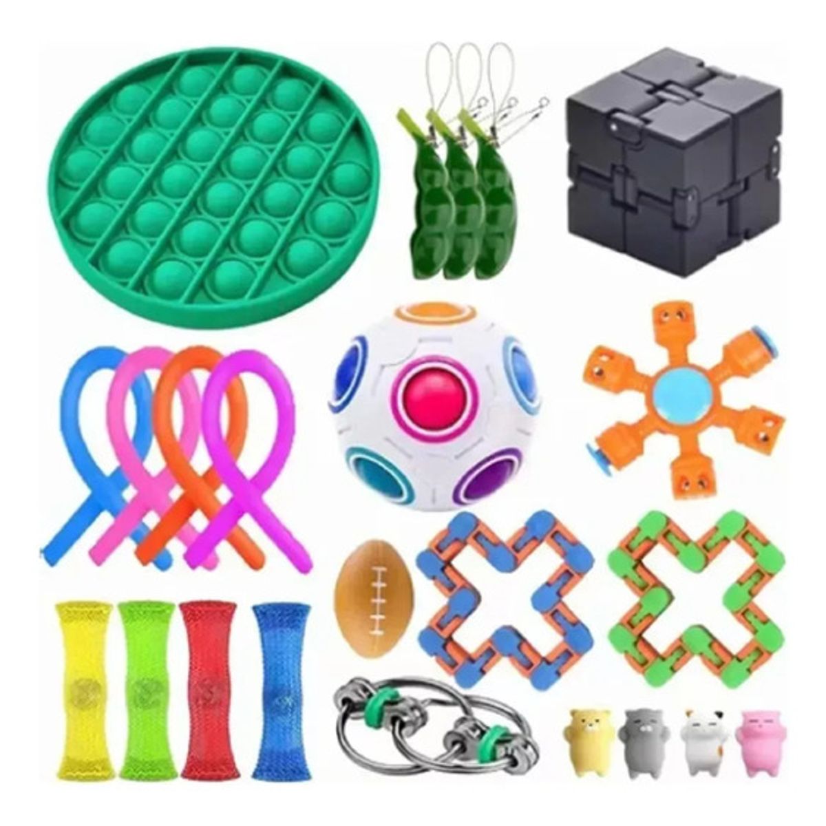 GENERICO - Set 23 Piezas Fidget Cube Juguete Sensorial Anti Estrés