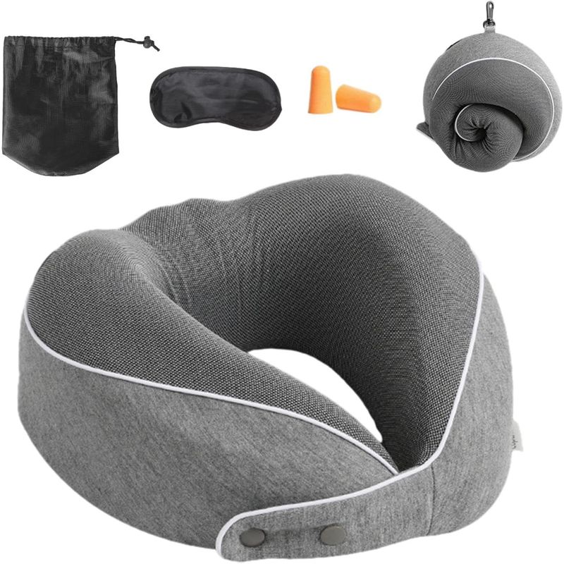 AIZO - Gris Almohada De Cuello Para Viaje Trabajo