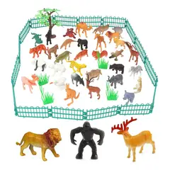 GENERICO - Kit 53 Pcs Animales Salvajes Pvc Figura Juguete Sabiduría