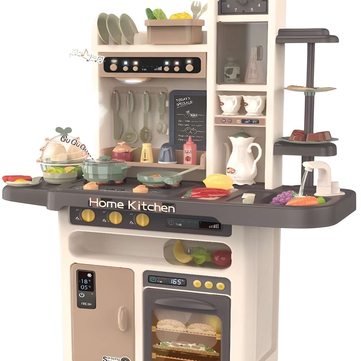 GENERICO - COCINA DE JUGUETE 65 PIEZAS MARRON