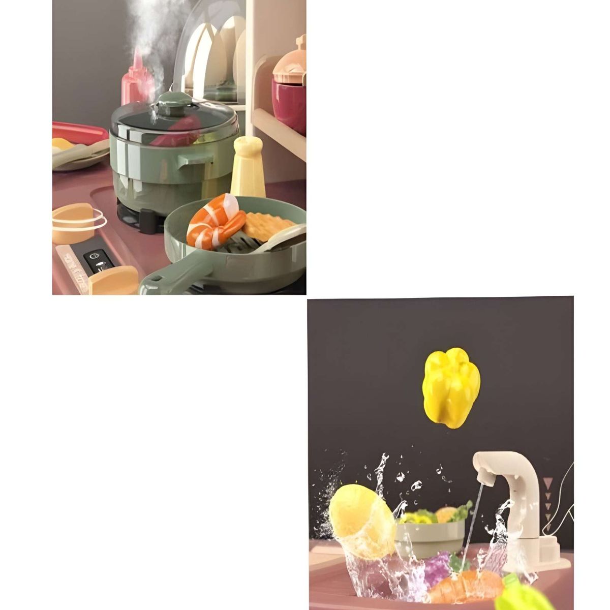 GENERICO - COCINA DE JUGUETE 65 PIEZAS MARRON