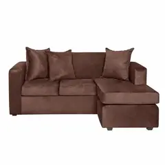GENERICO - Sofa Seccional L 3 Cuerpos Cafe